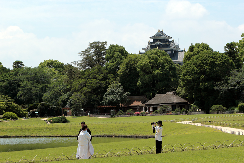 岡山後楽園　岡山城